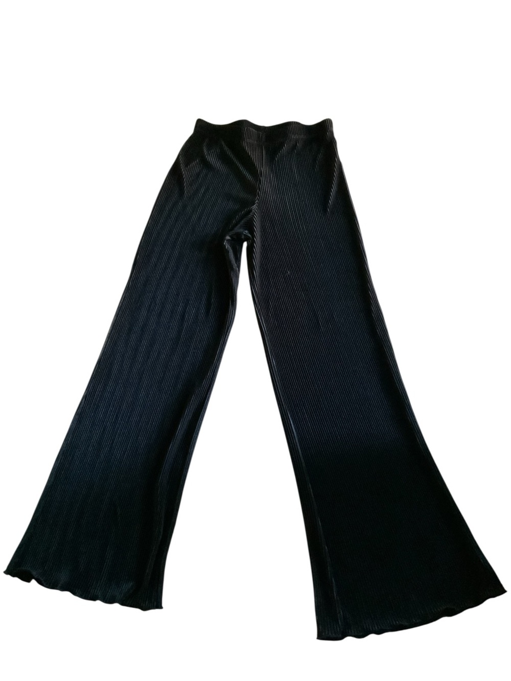 No Boundaries Black Ribbed Wide-Leg Pants SZ Small